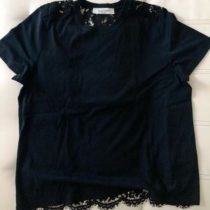 Authentic Black Valentino shirt with lace back